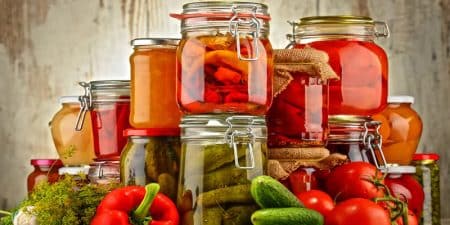 foods preserved in jars