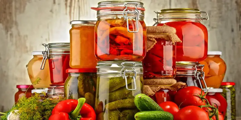 foods preserved in jars