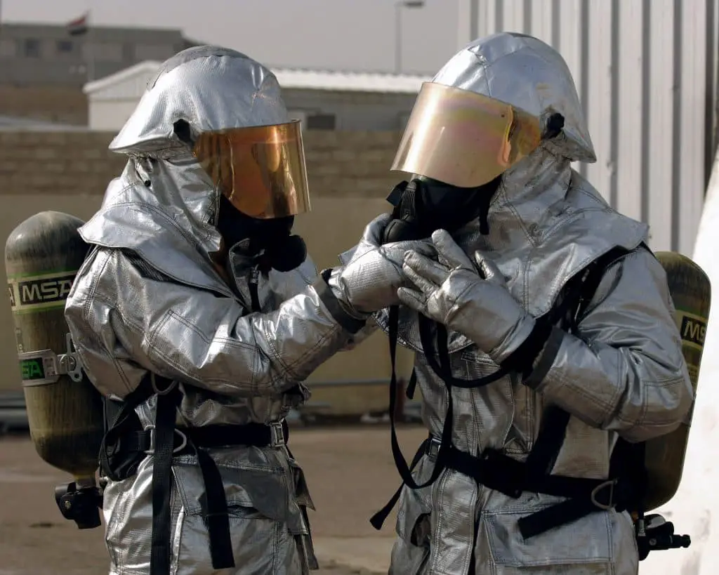 men wearing protective gear