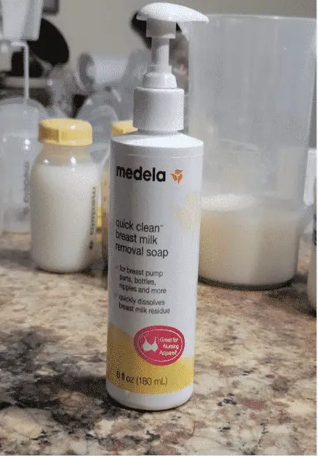 Bottle of Medela Quick Clean breast milk removal soap