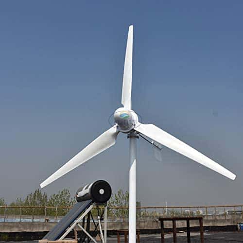 Roof-mounted wind turbine