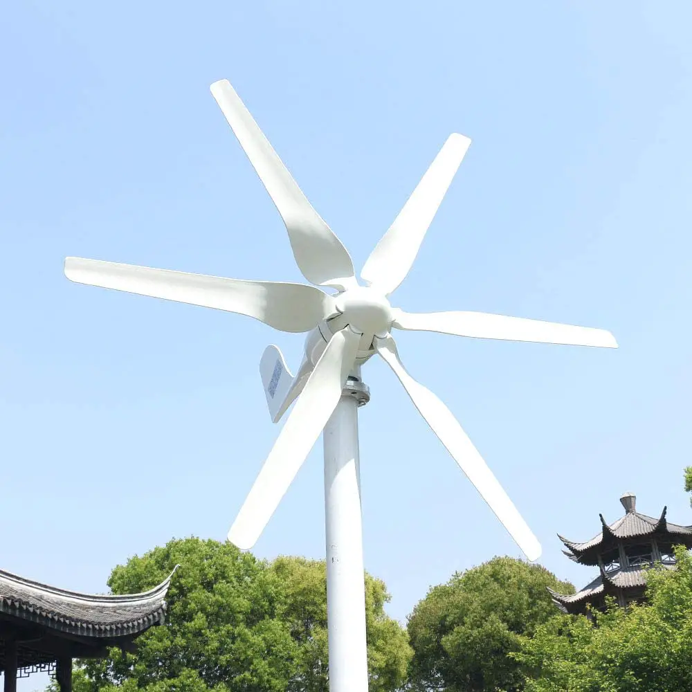 Wind turbine on a pole