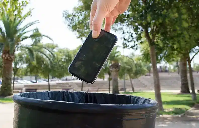 Throw away mobile phone