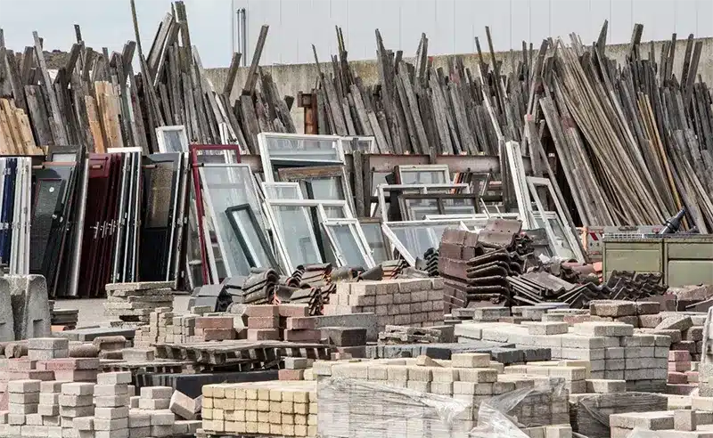 Pile of construction materials