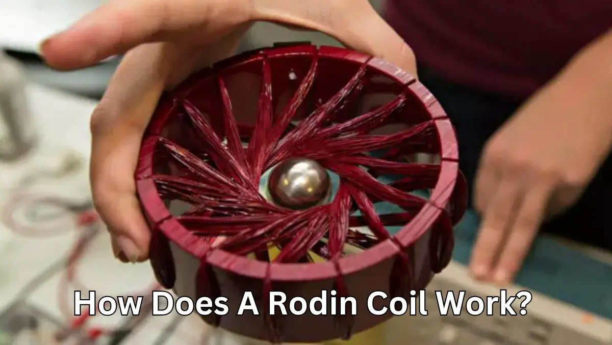 A hand holding a rodin coil.